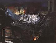 George Bellows Excavation at Night (mk43) Sweden oil painting artist